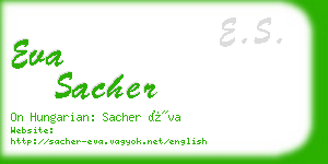 eva sacher business card